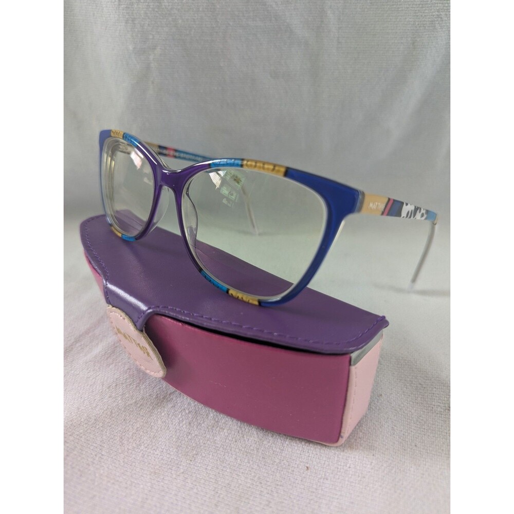 Mattisse Peru V 56 Purple Eyeglass Frames Glasses 57-17-142 Vintage Italy w Case